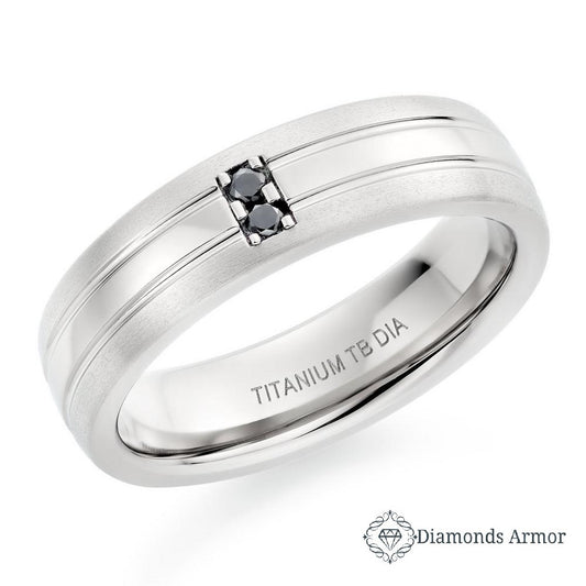 Mens Black Diamond Ring